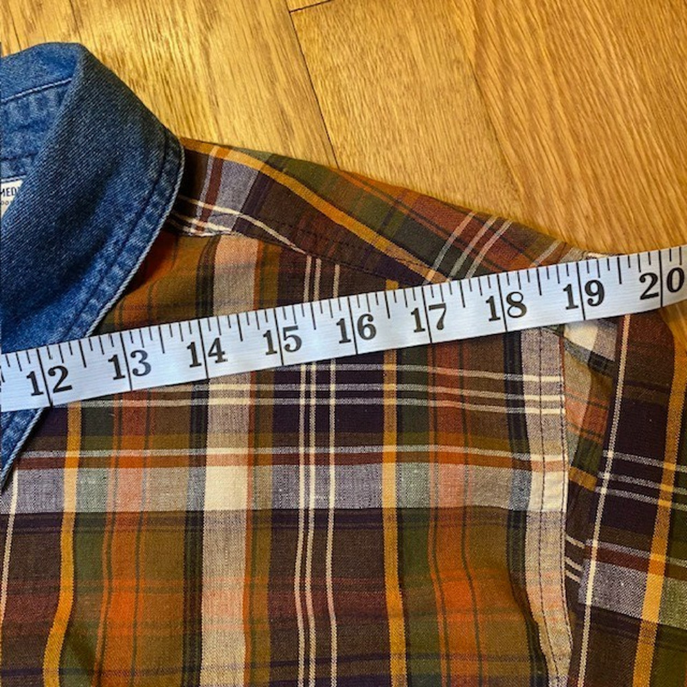 Vintage Basic Editions Brown Plaid Embroidered Wo… - image 5